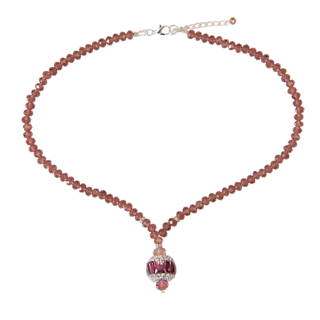 Burgundy Bling Necklace