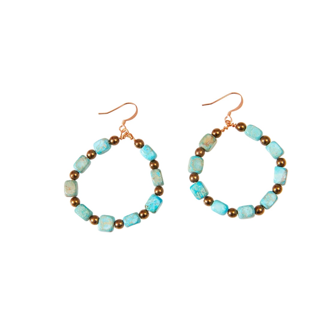 Earthy Aqua Earrings