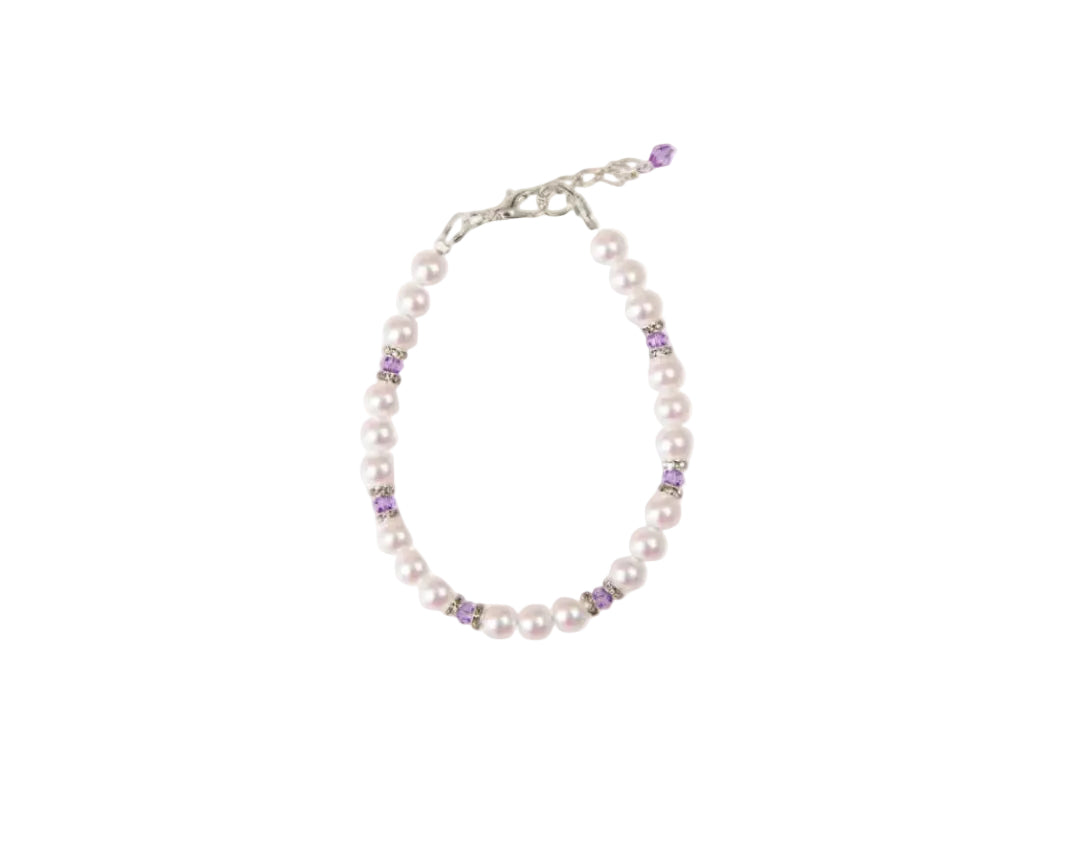 Lilac Pearl Bracelet