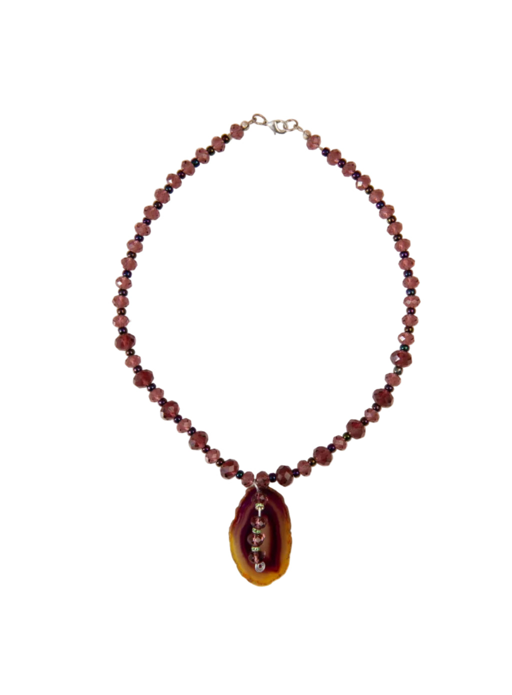 Plum Crystal Necklace