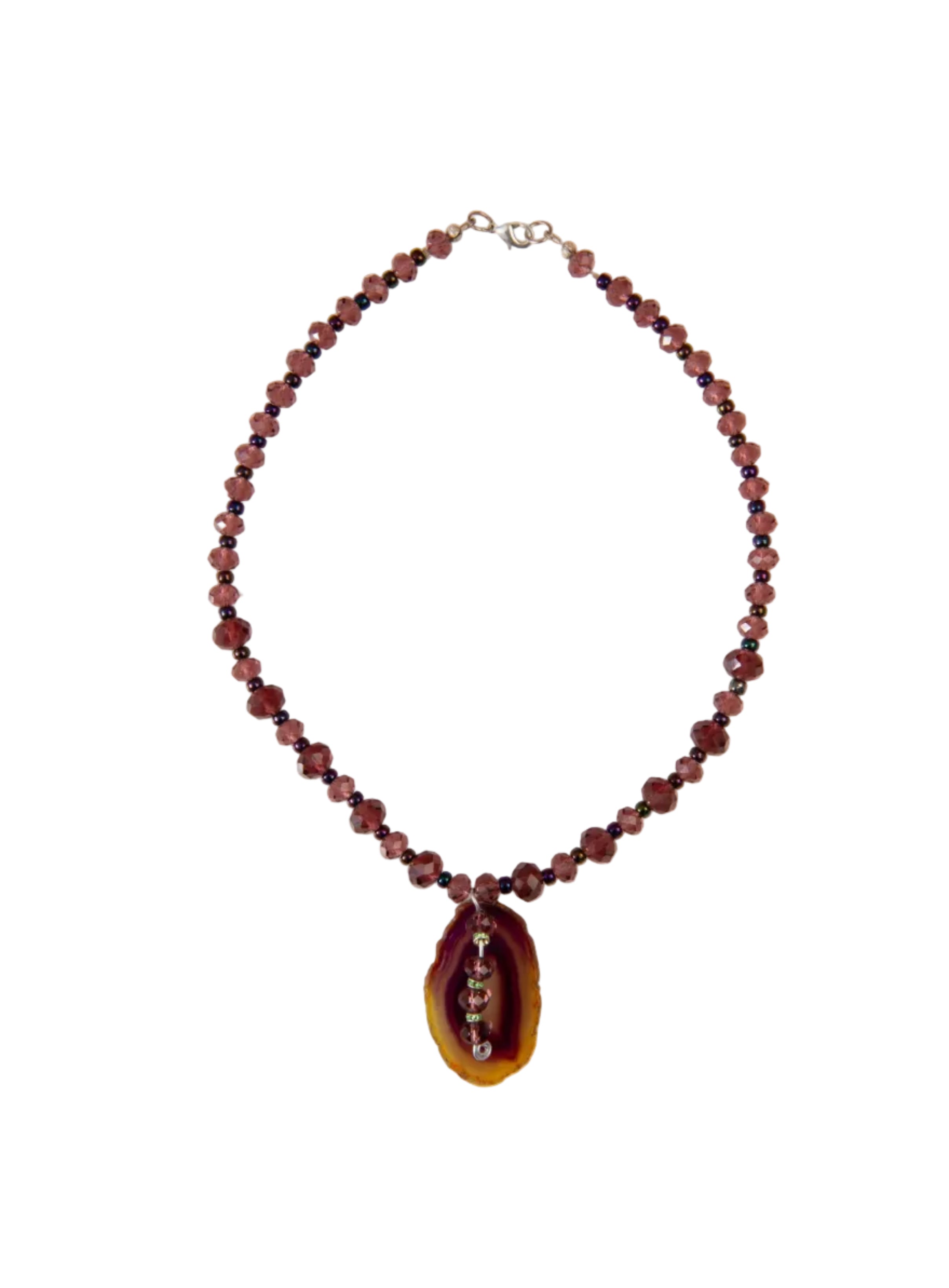 Plum Crystal Necklace