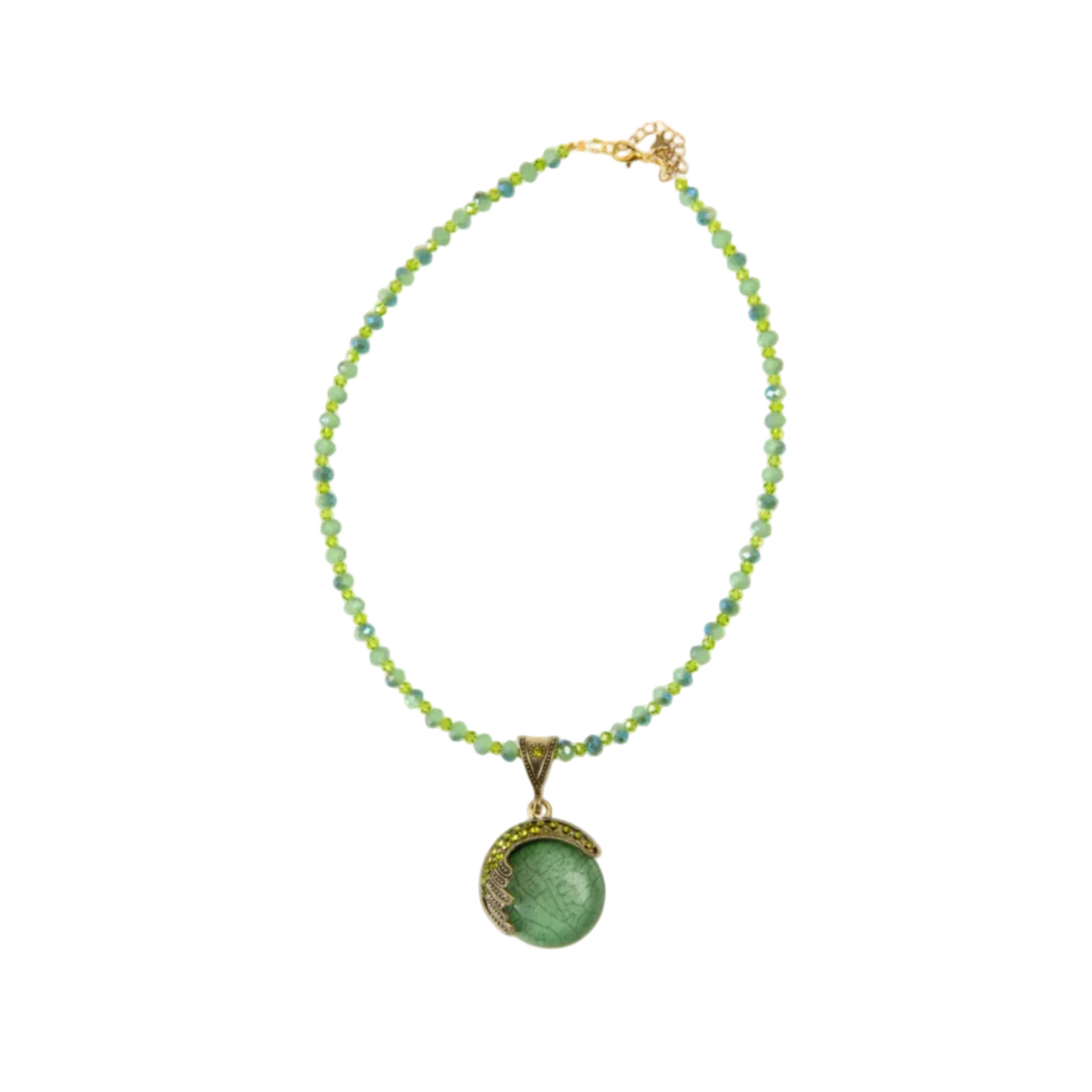 Two in One Soft Green Necklace