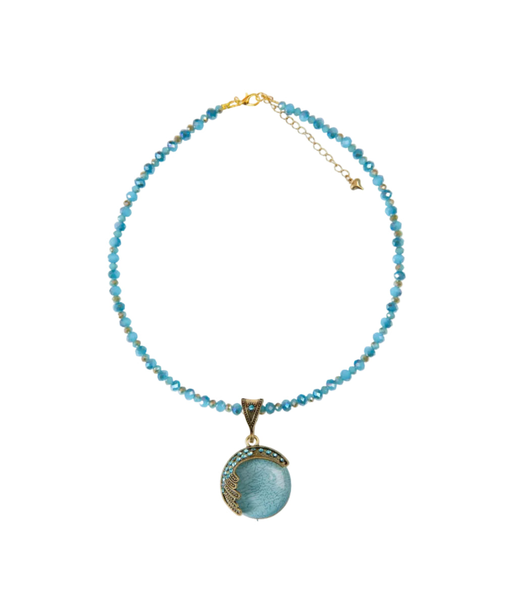 Two in One Soft Blue Necklace
