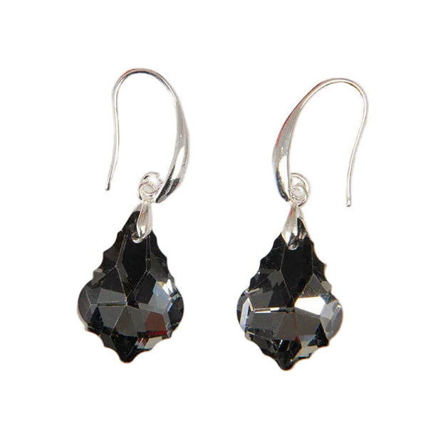 Graphite Crystal Earrings