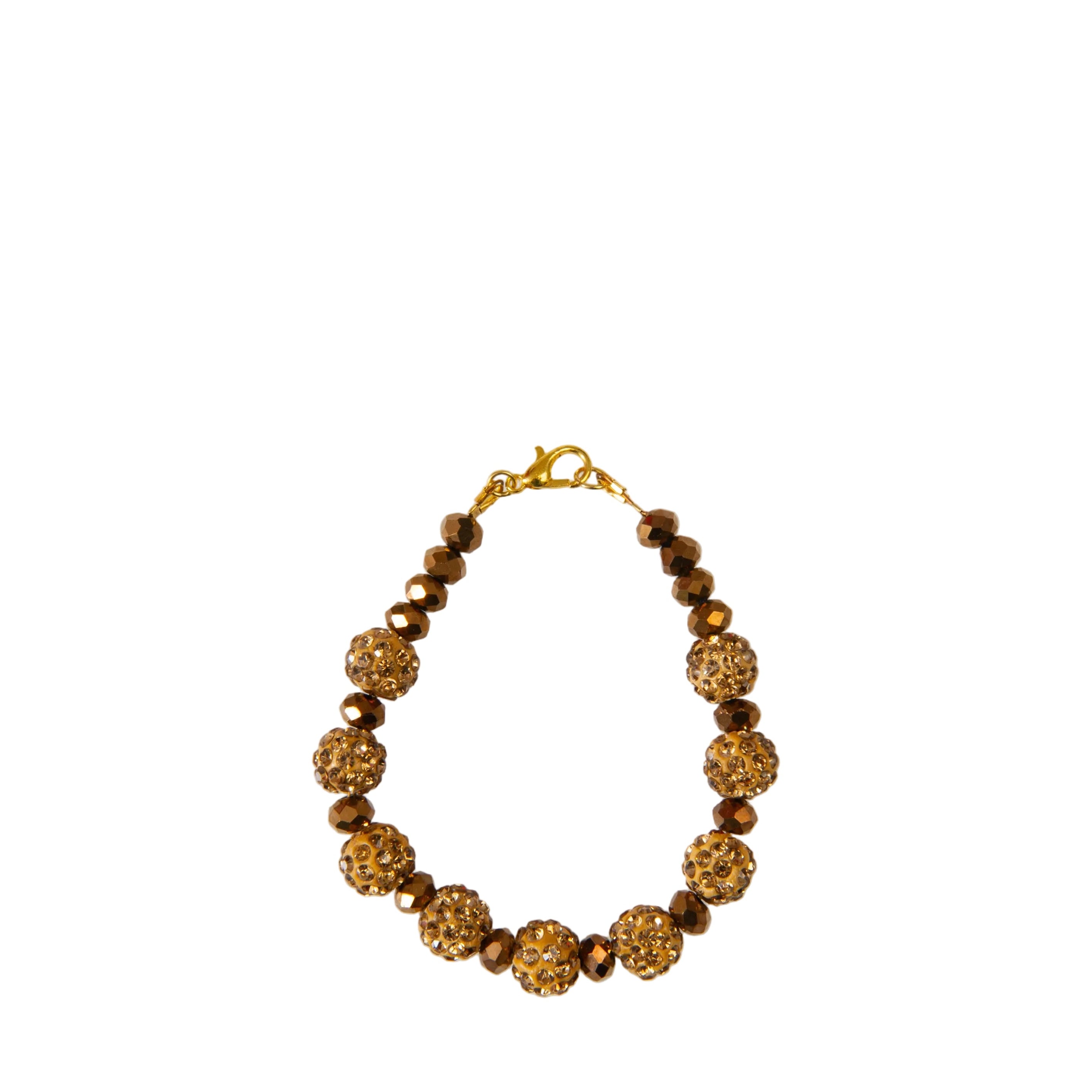 Gold Tone Shamballa Bracelet