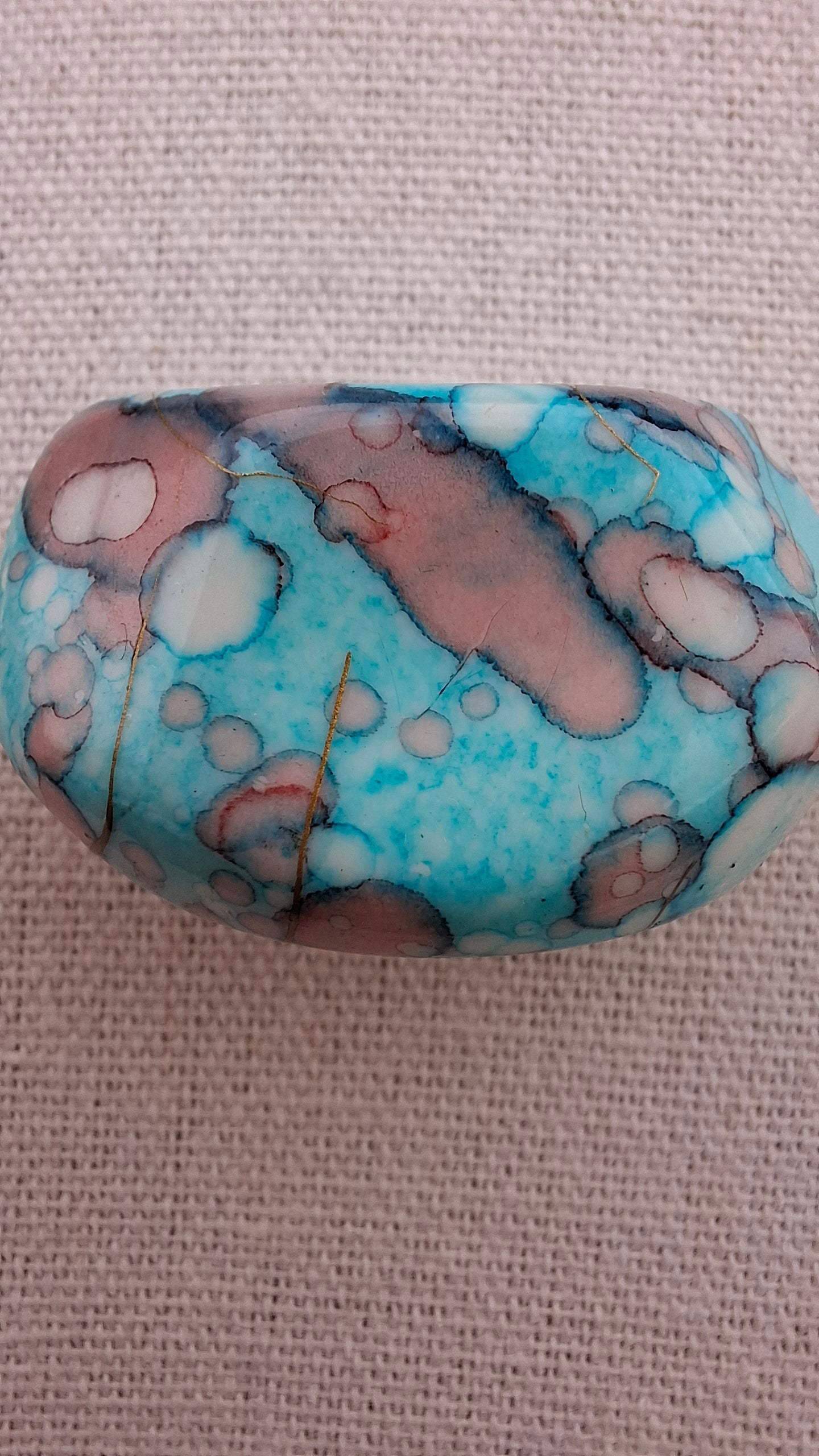 Turquoise & Peach Bracelet