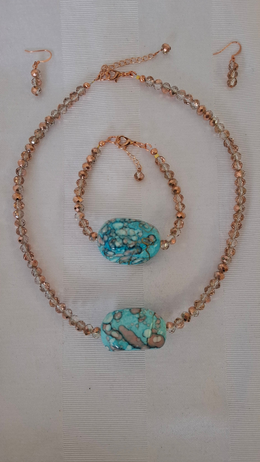 Turquoise & Peach Necklace