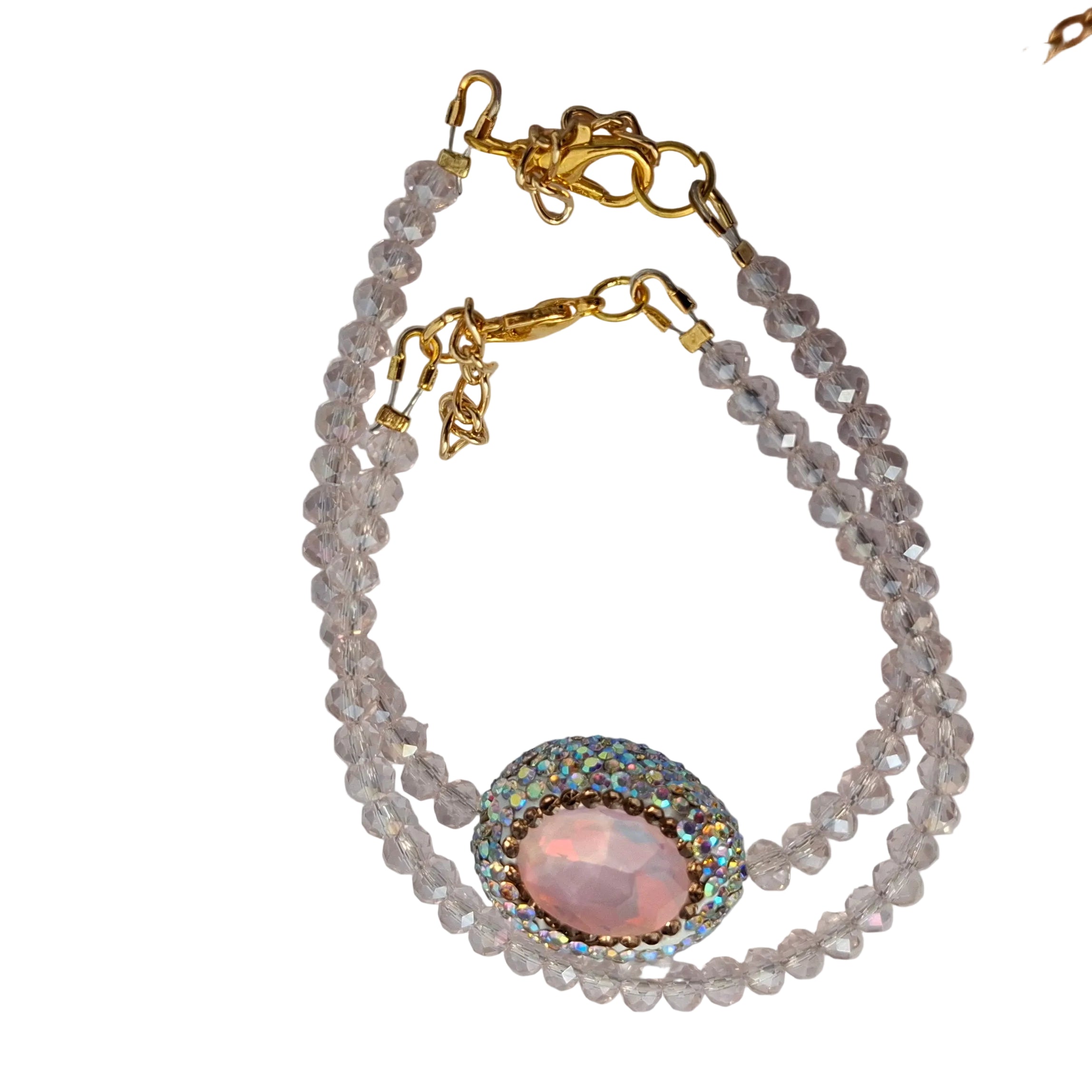 Pastel Pink Crystal Bracelet