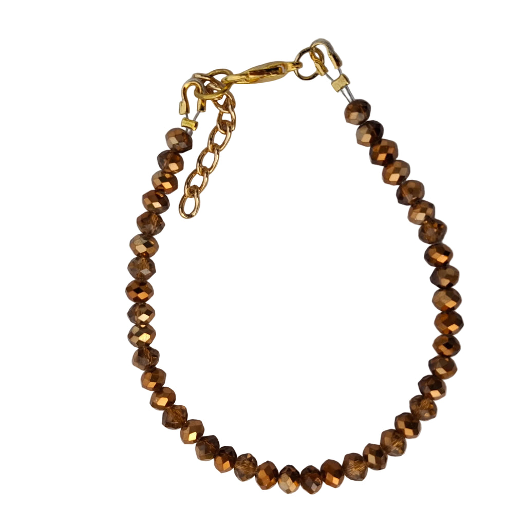 Rich Tan Crystal Bracelet