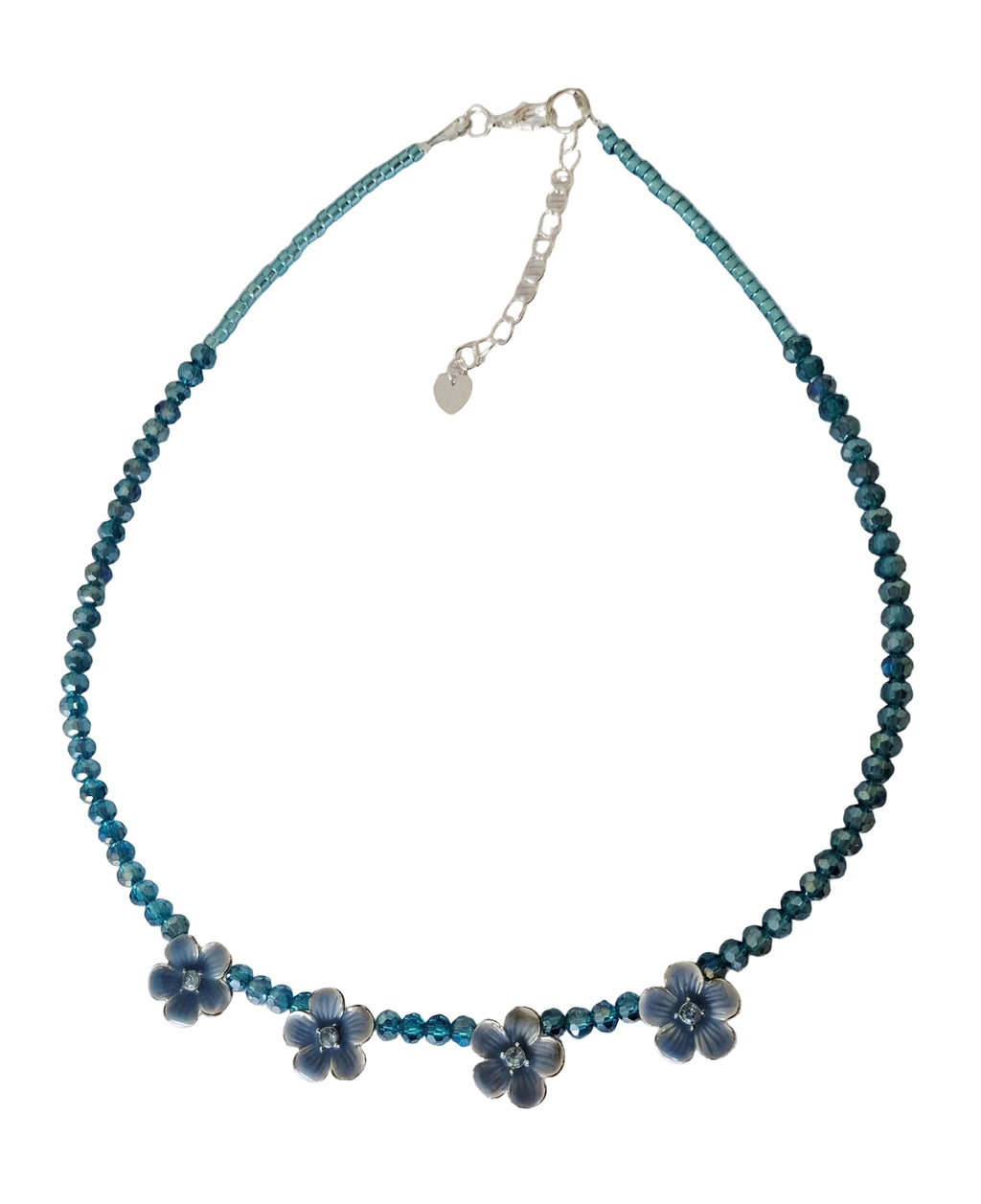 Blue Floral Necklace