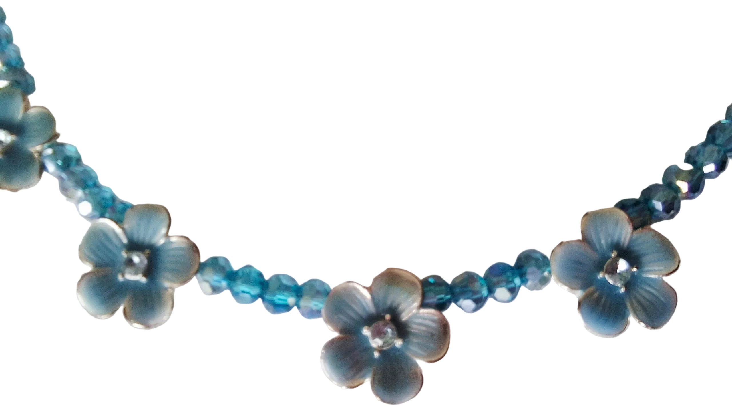Blue Floral Necklace