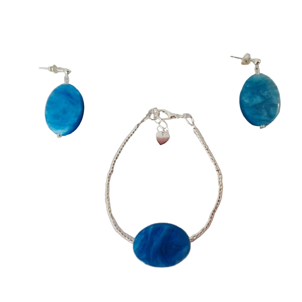 Blue Marble Bracelet