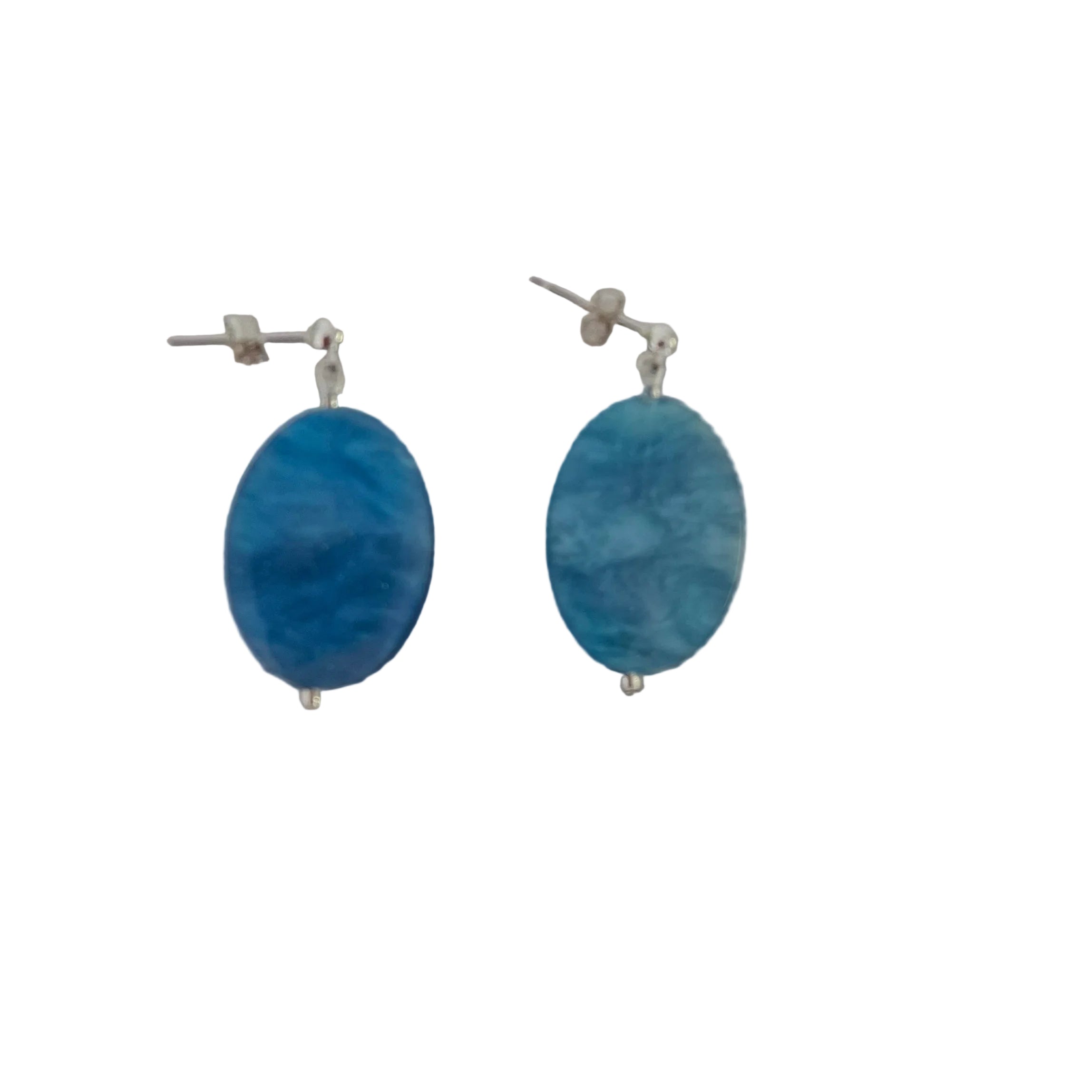Blue Marble Earrings