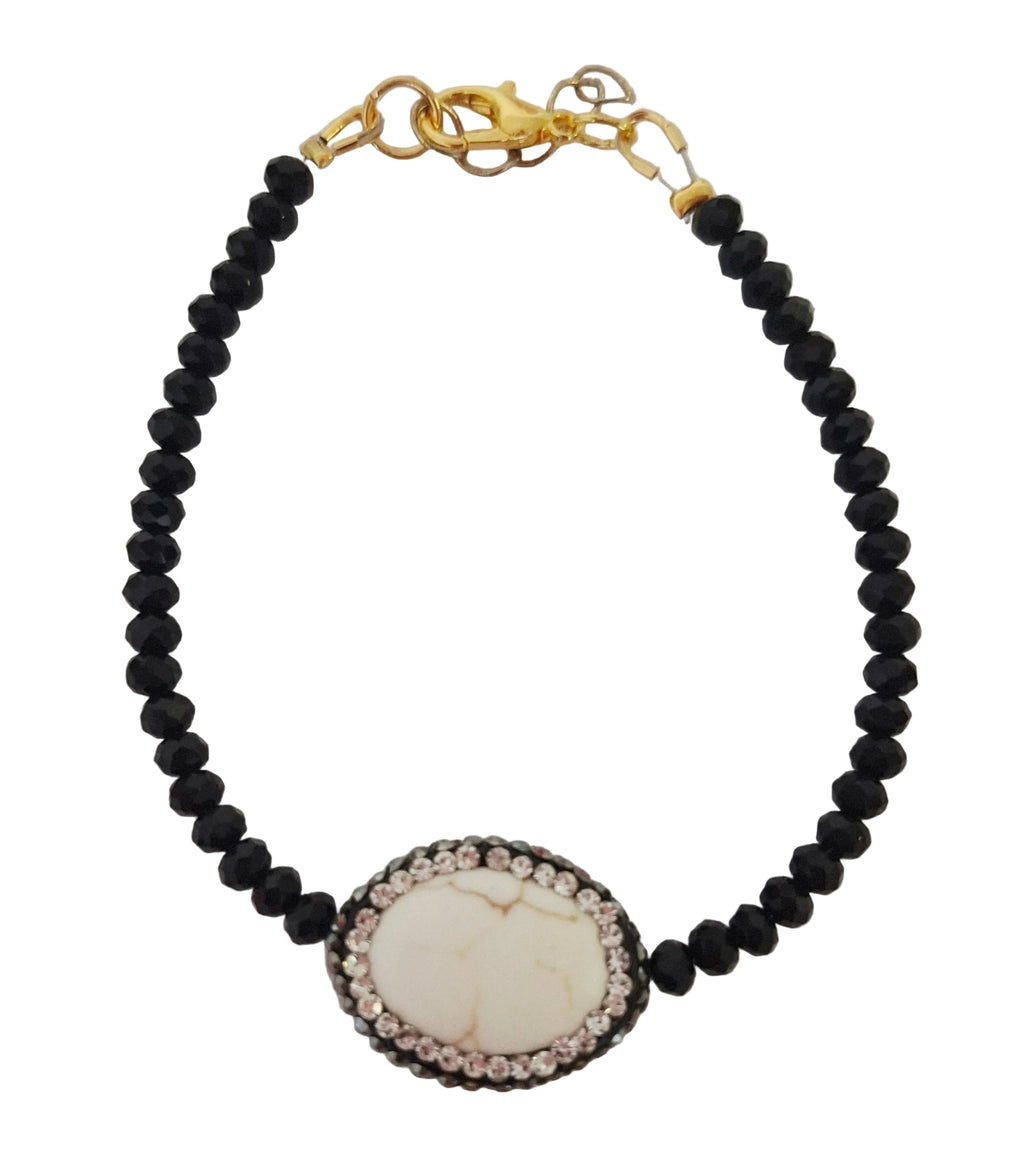 Cream Agate Sheen Bracelet