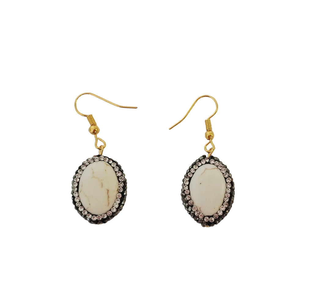 Cream Agate Sheen Earrings