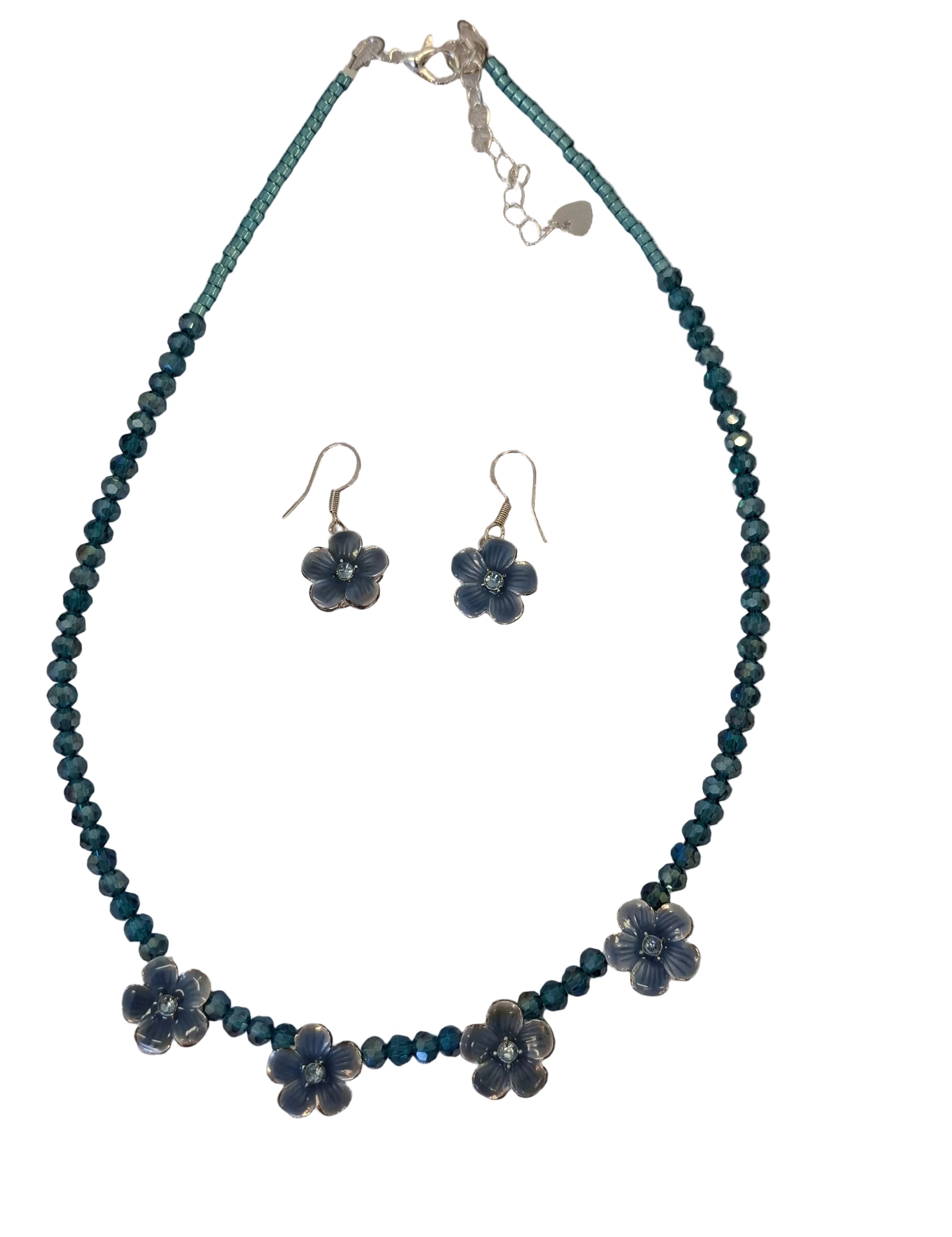 Blue Floral Earrings