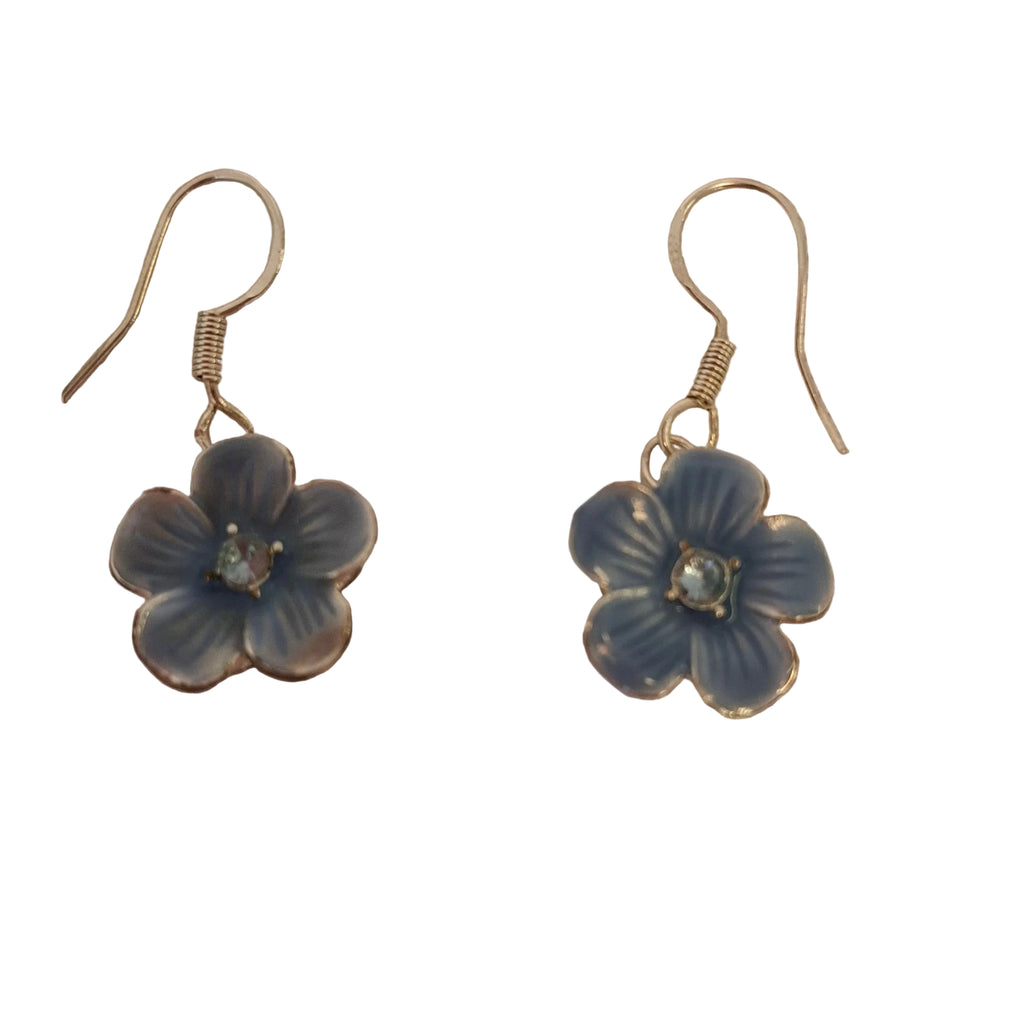 Blue Floral Earrings