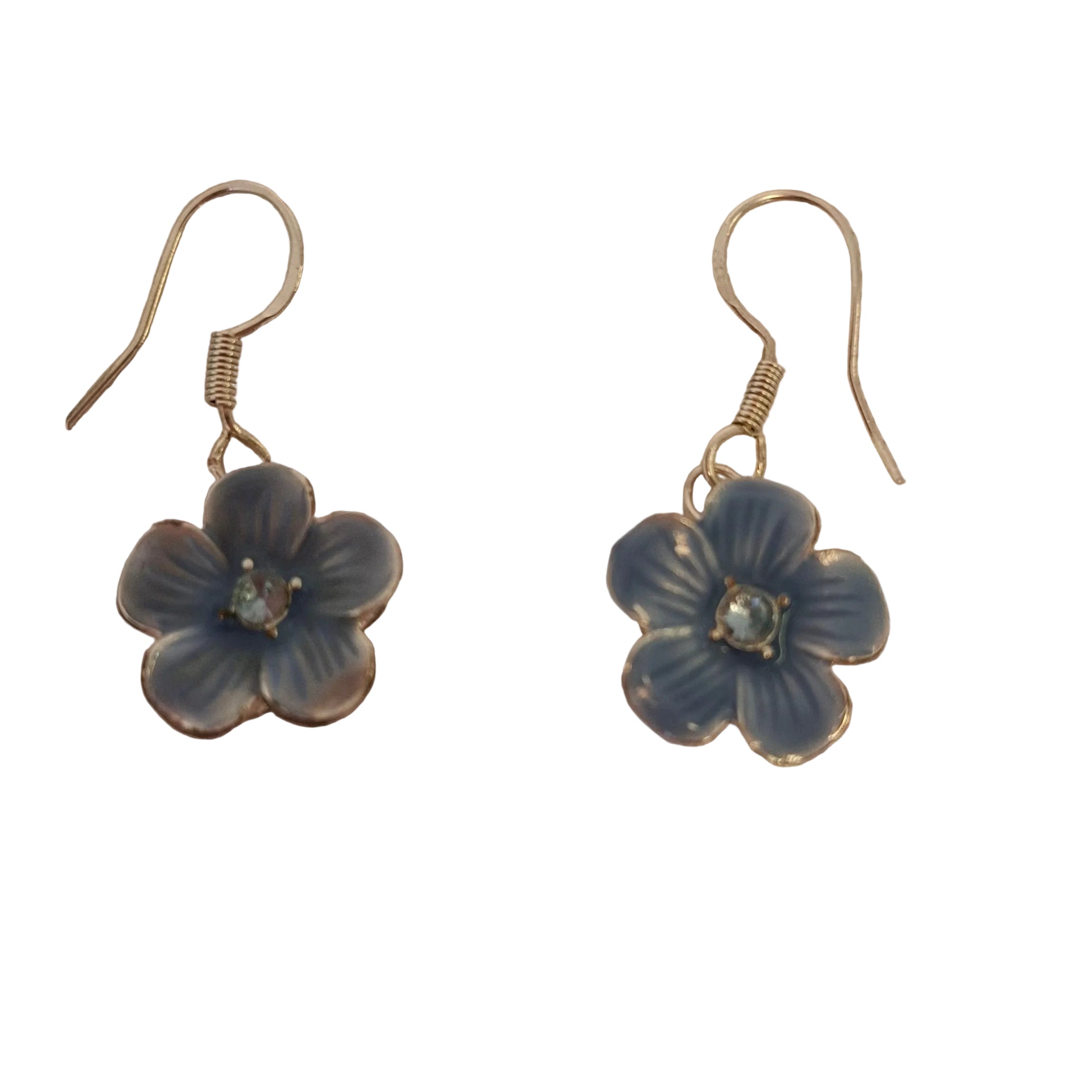 Blue Floral Earrings