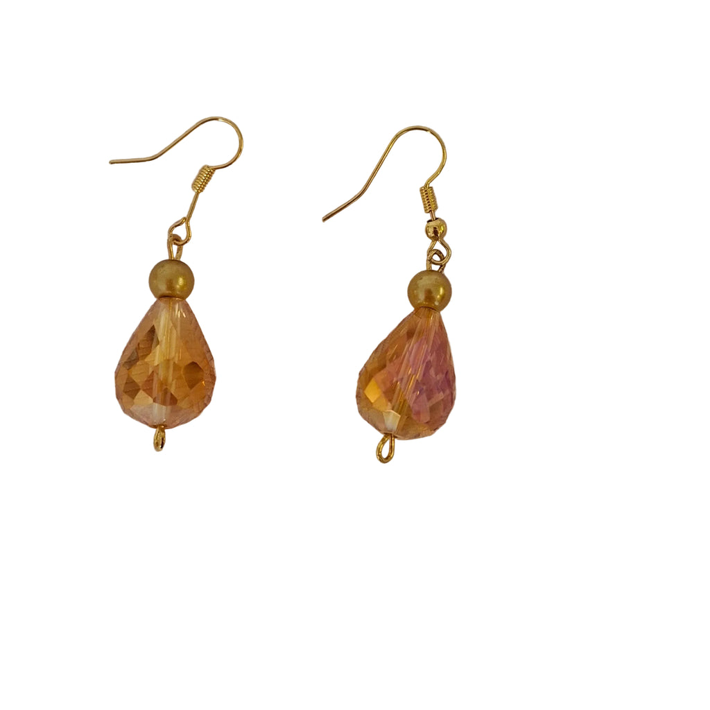 Golden Crystal Earrings