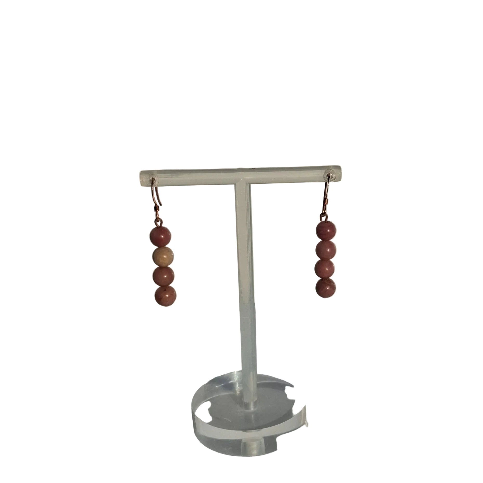 Muted Pink Jade Earrings