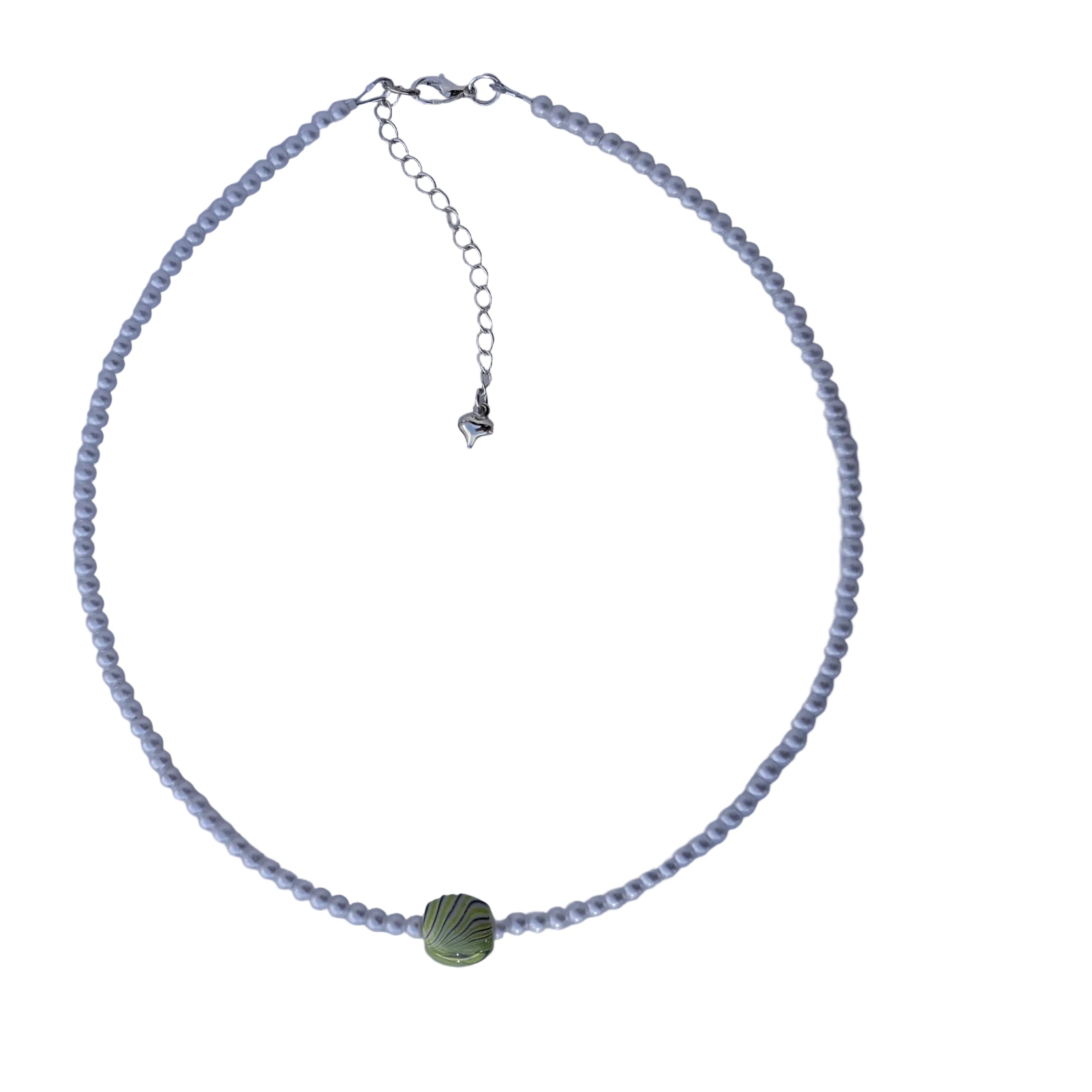 Pale Green Swirl Necklace