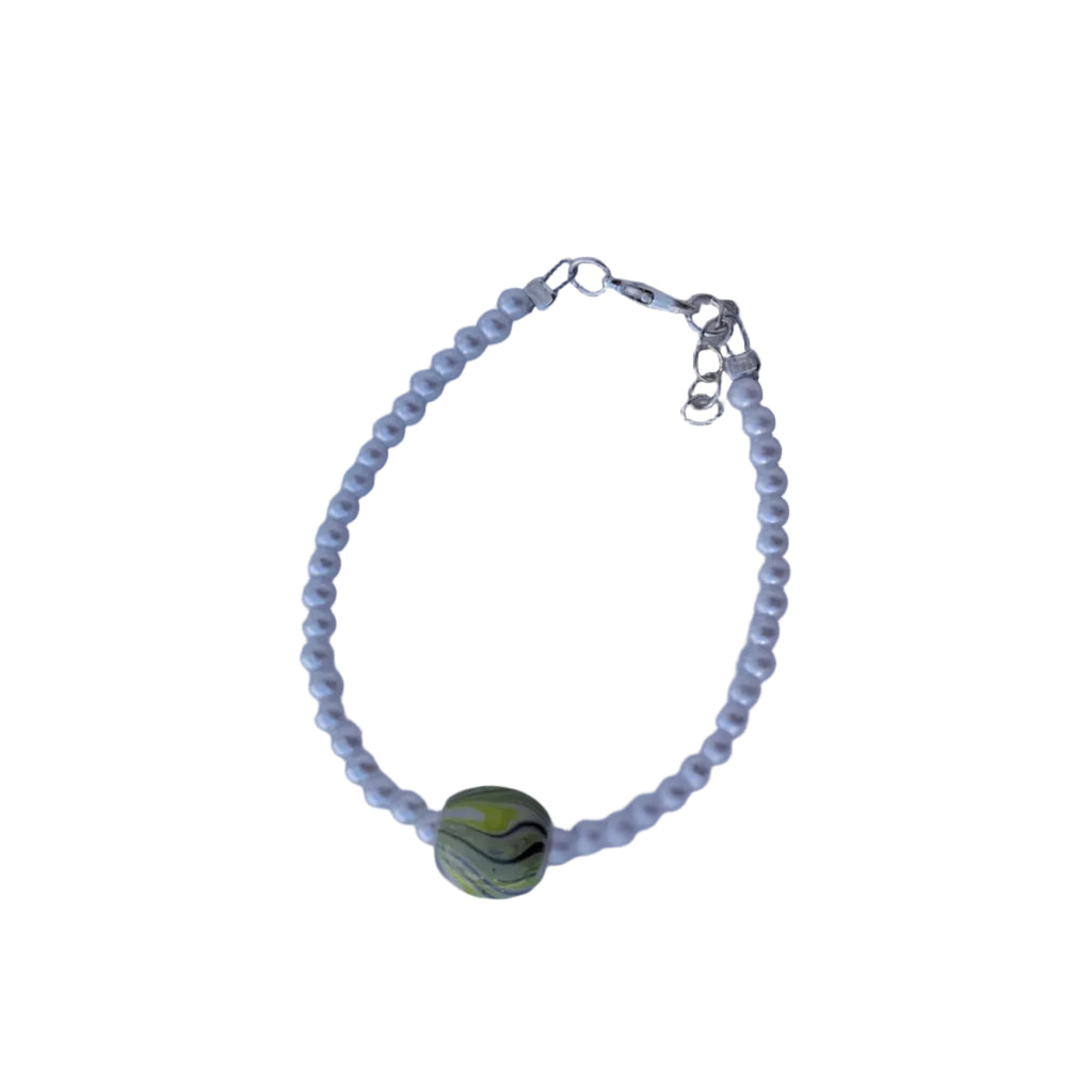 Pale Green Swirl Bracelet