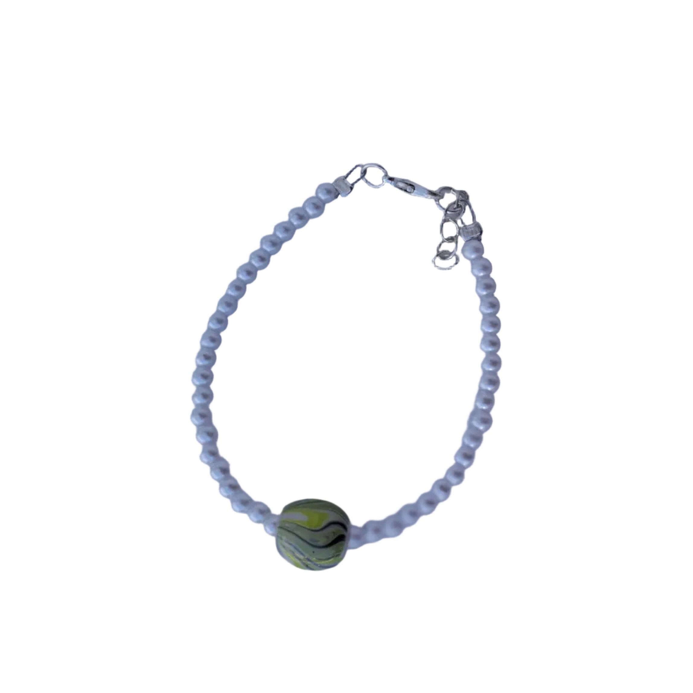 Pale Green Swirl Bracelet