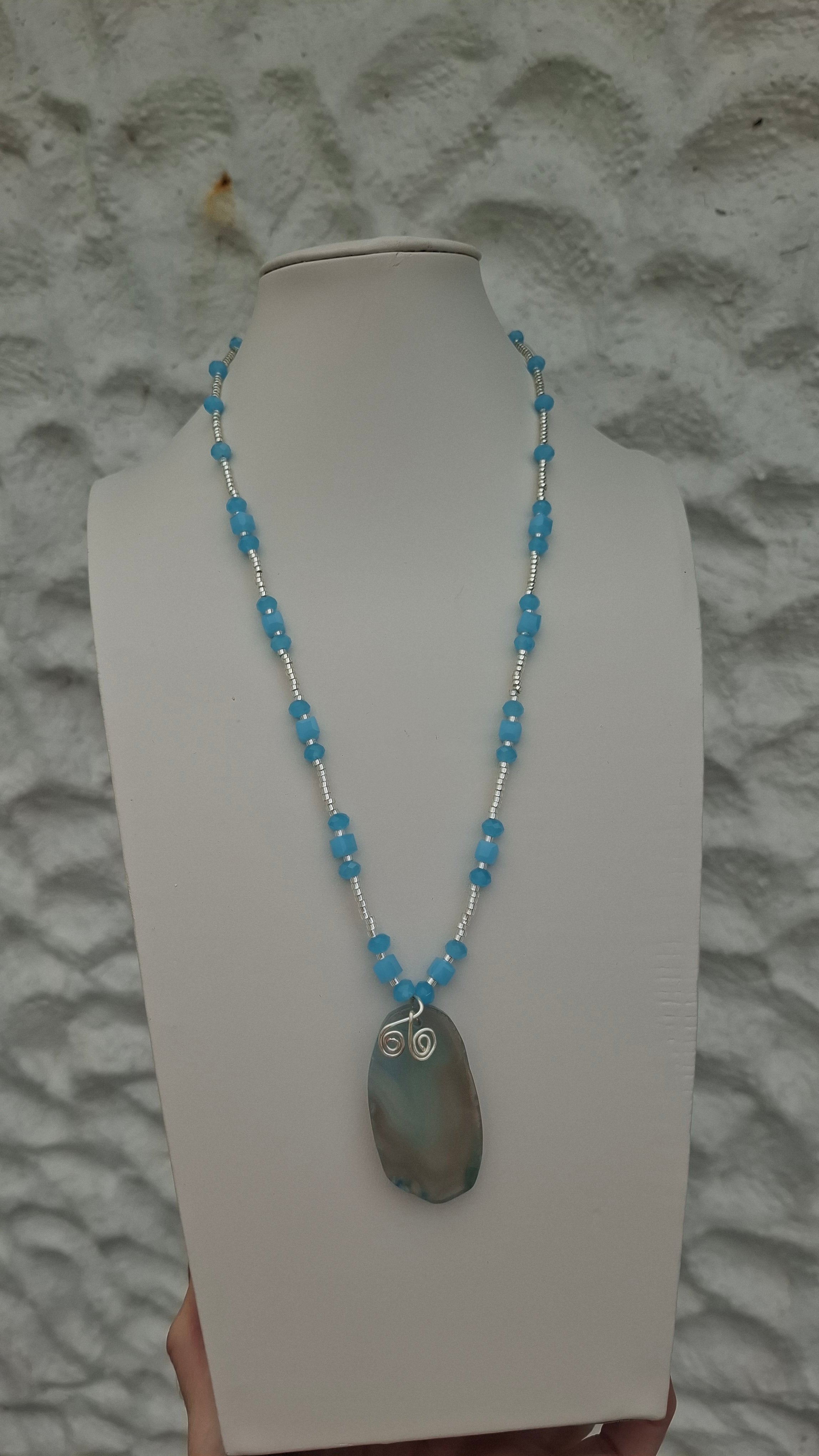 Blue Silver Earrings
