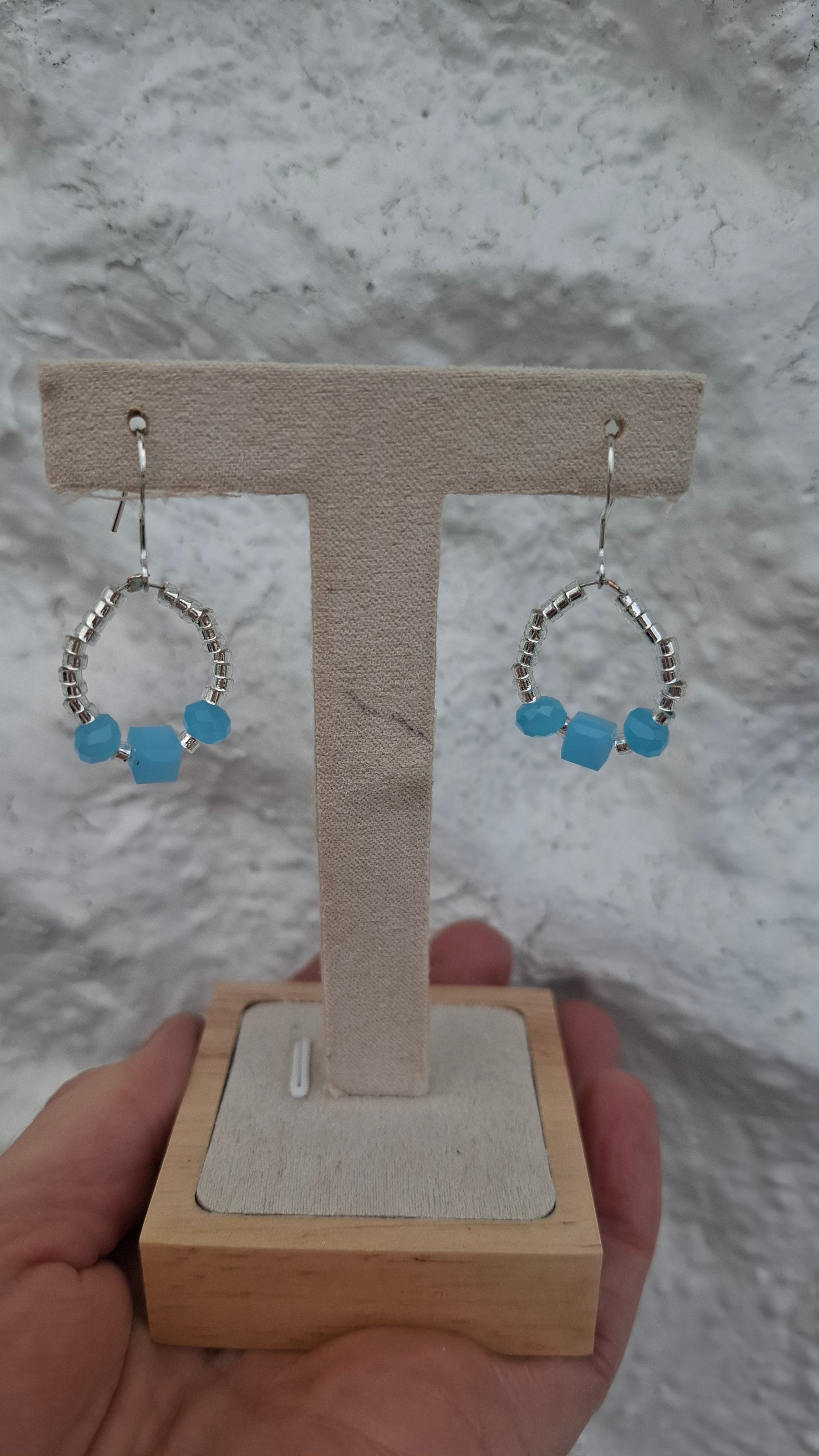 Blue Silver Earrings