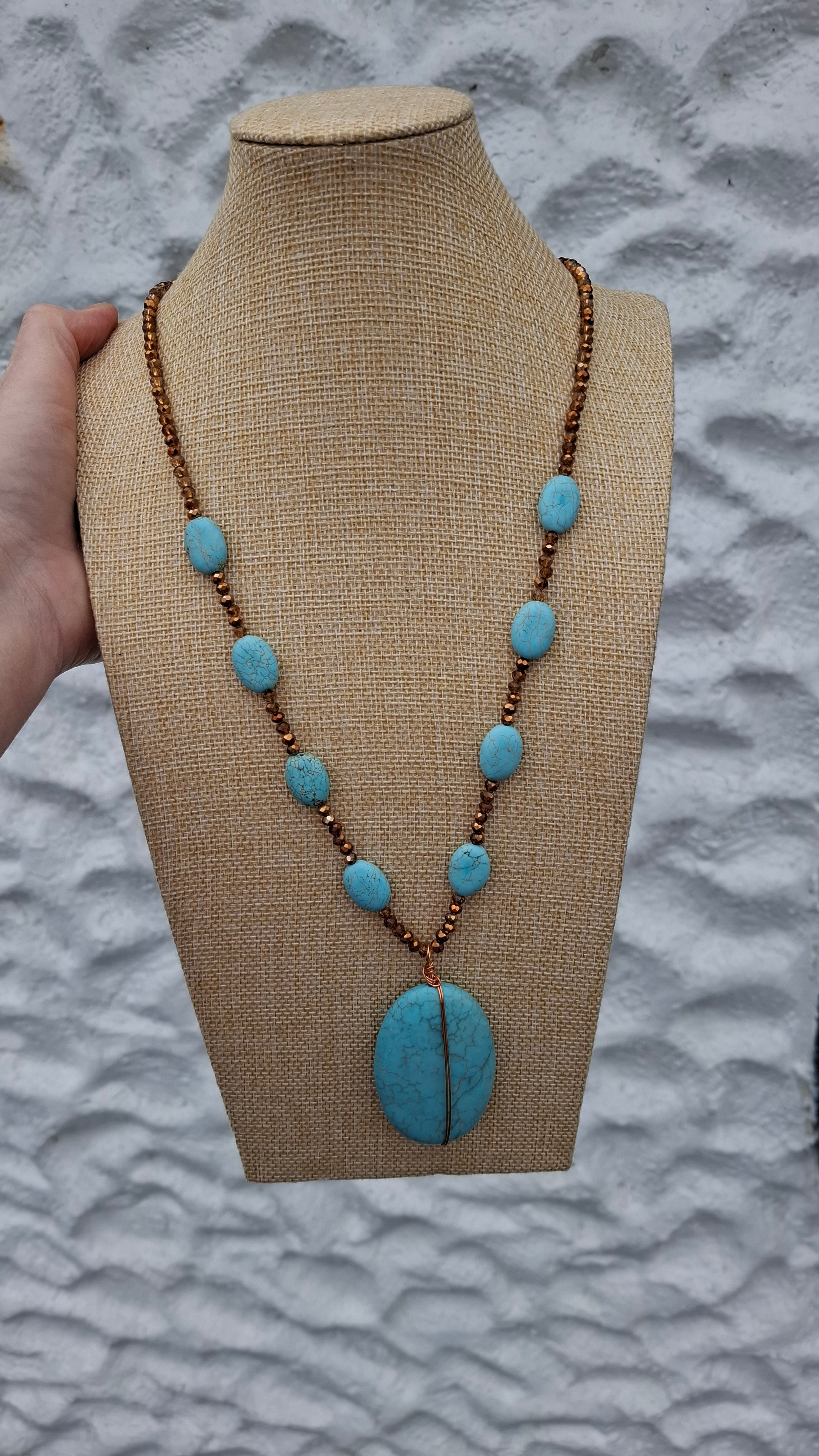 Aqua Tan Necklace