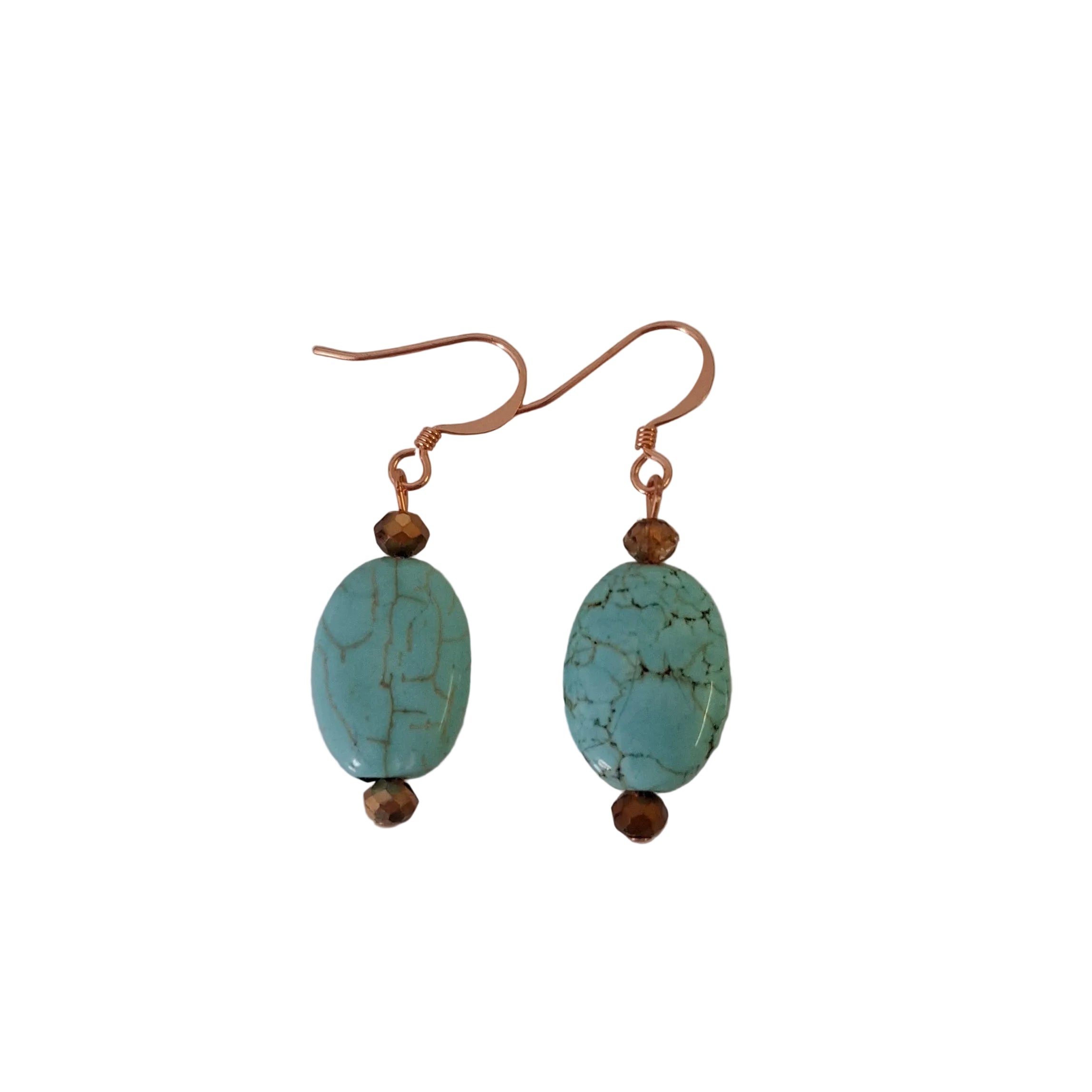 Aqua Tan Earrings