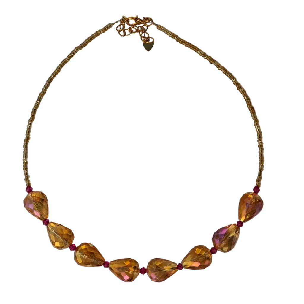 Golden Crystal Necklace