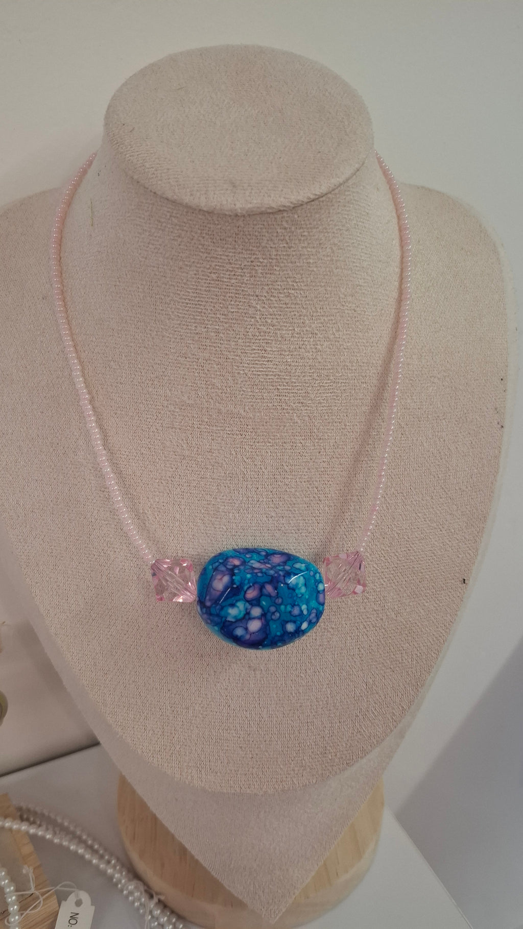Turquoise and Pink Chunky Necklace