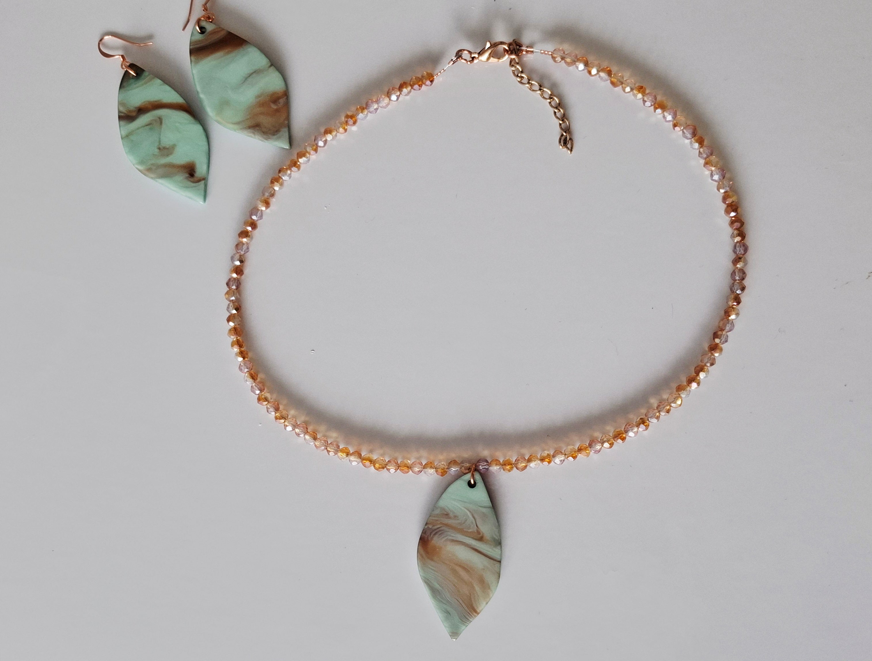 Green Leafy Earrings