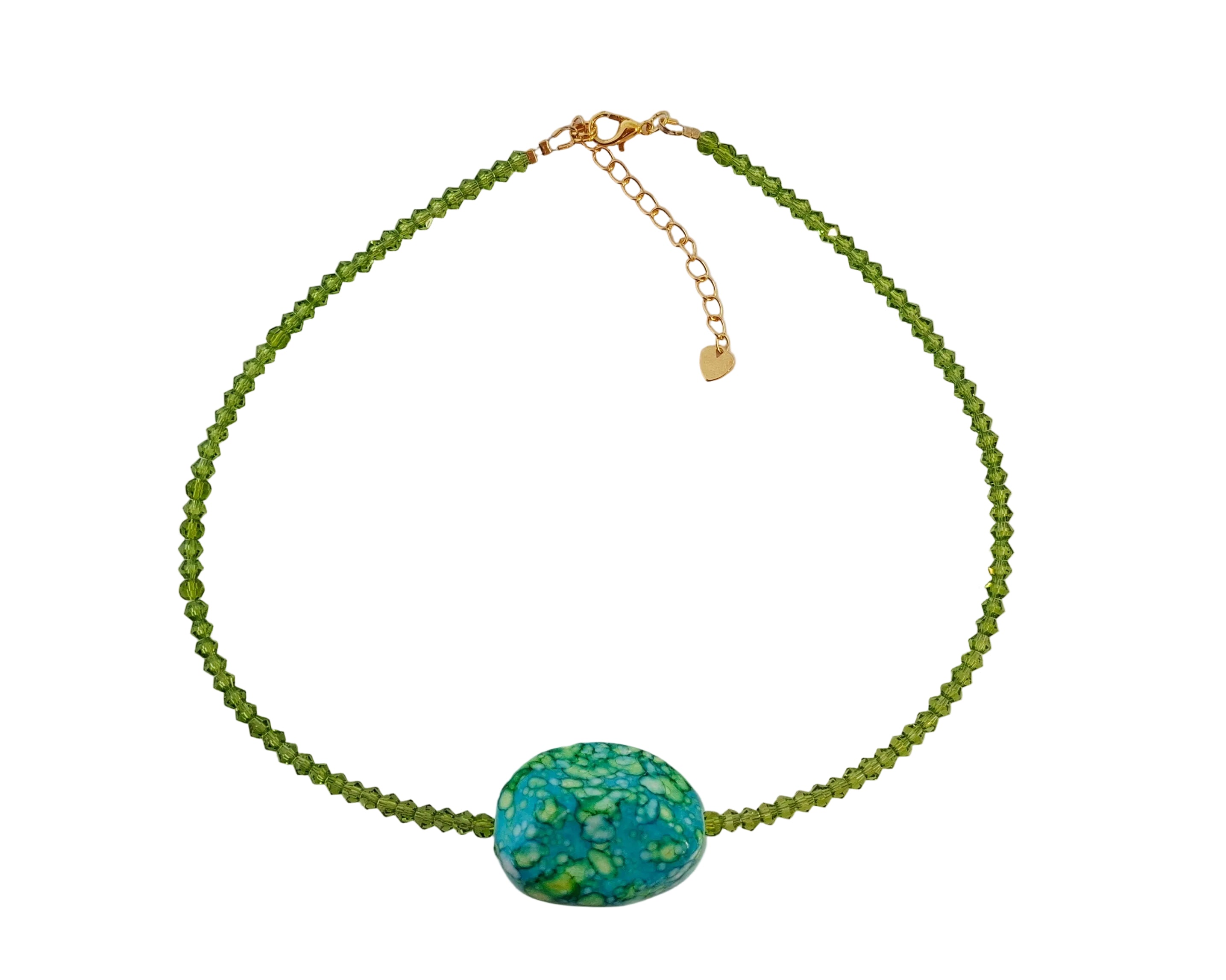 Turquoise and Chartreuse Necklace