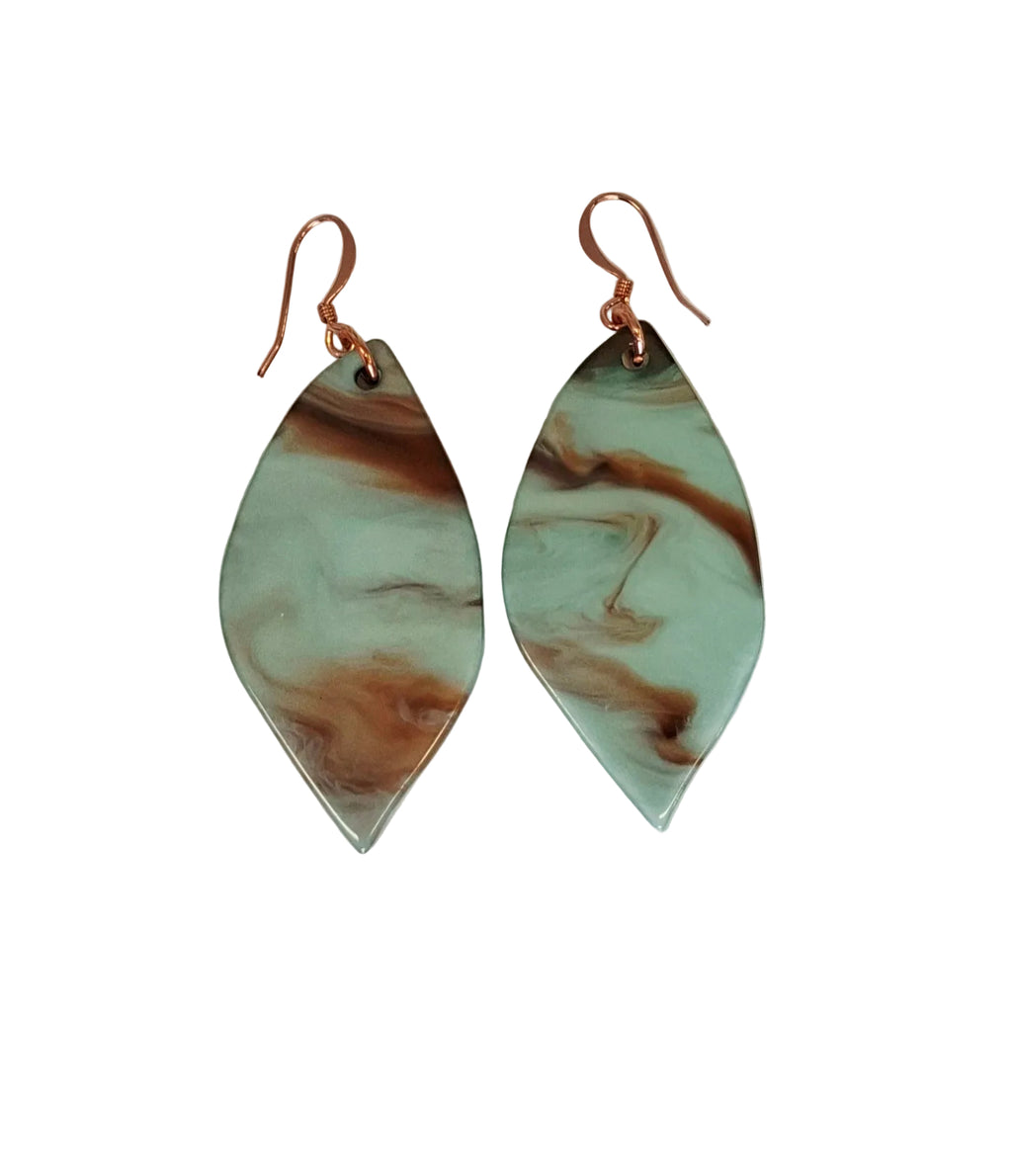 Green Leafy Earrings