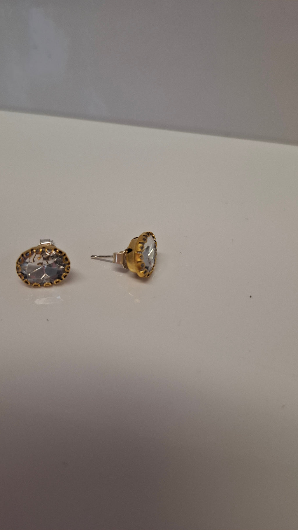 Light Grey Glassy Studs