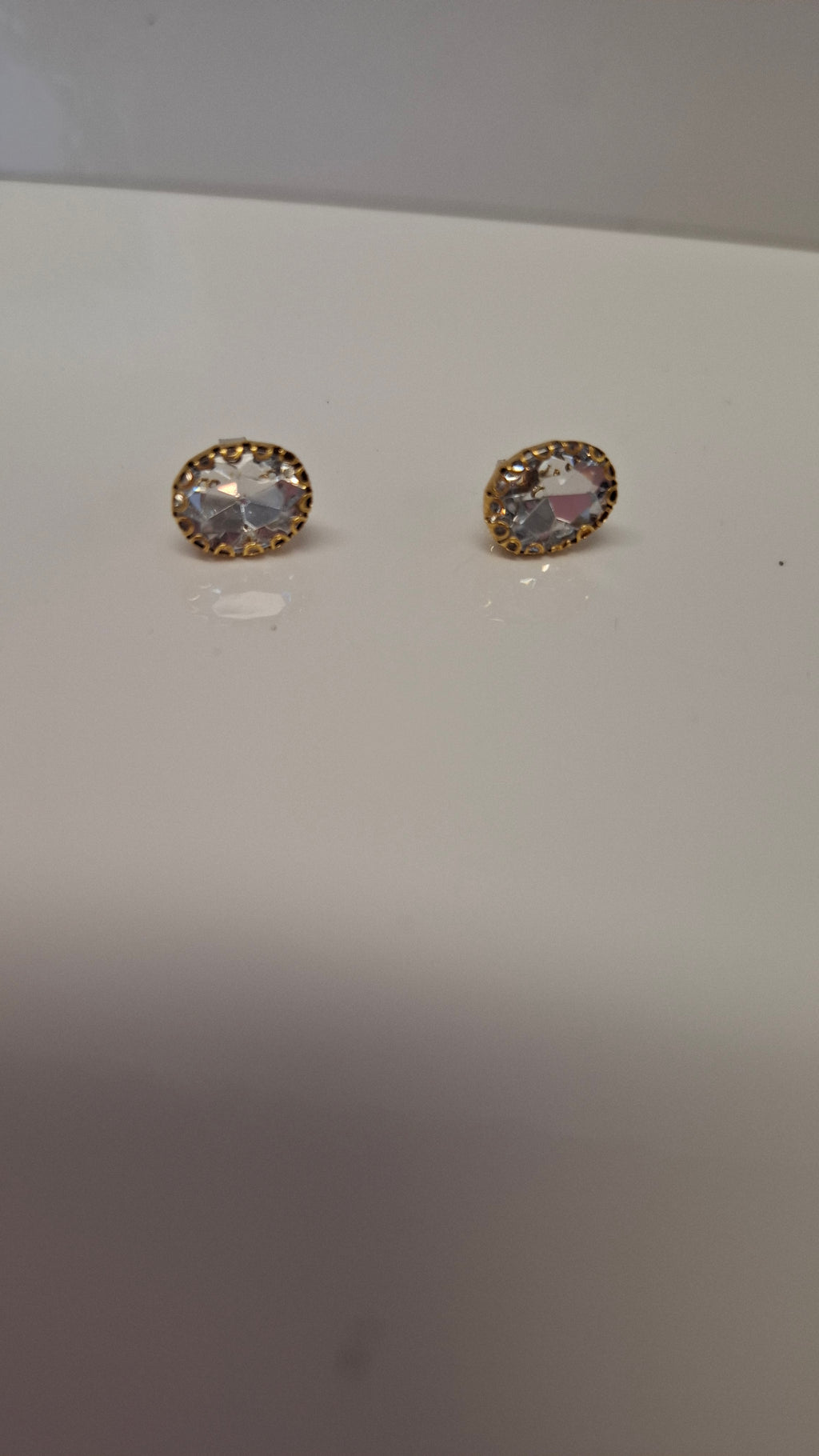 Light Grey Glassy Studs