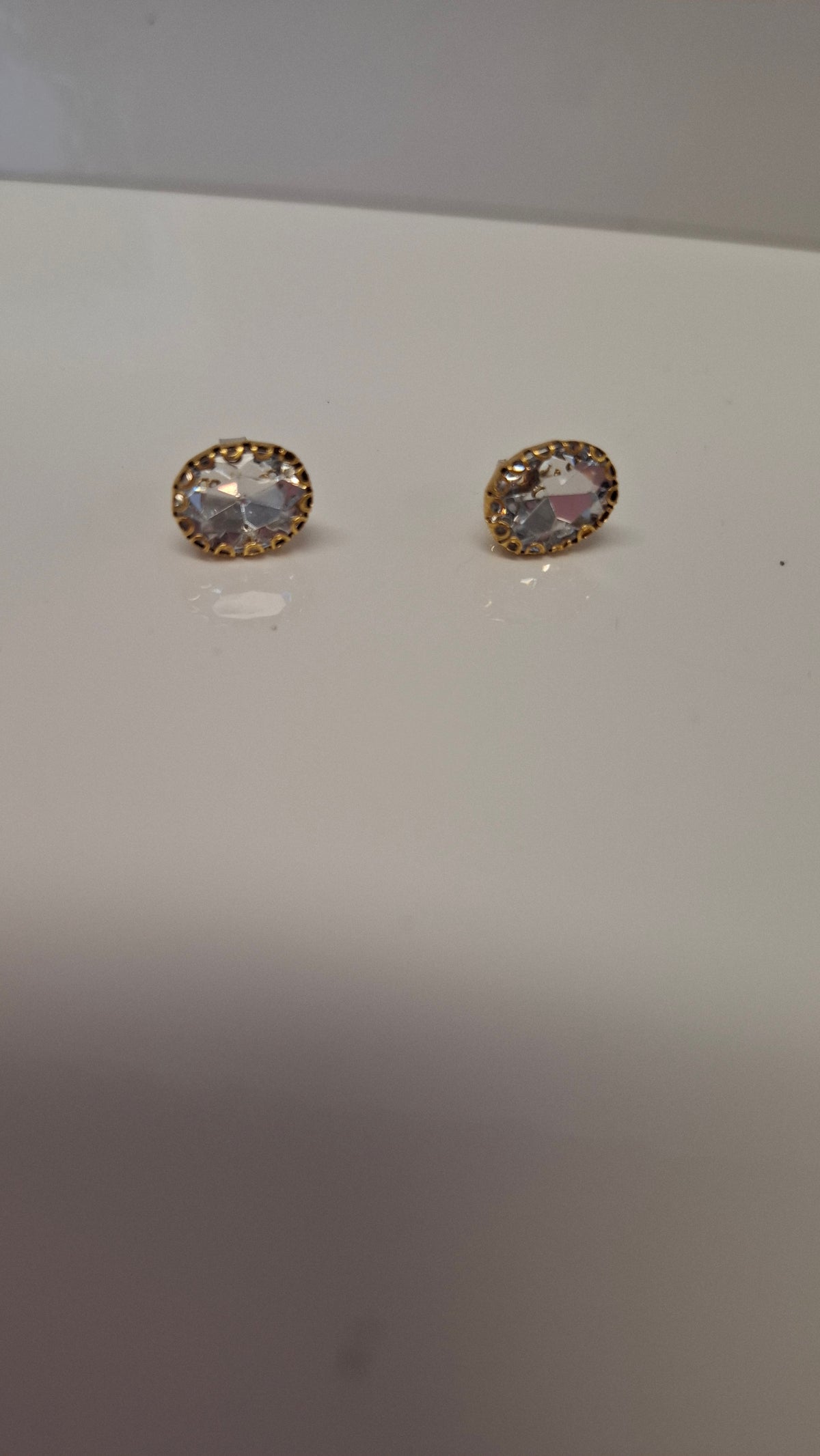 Light Grey Glassy Studs
