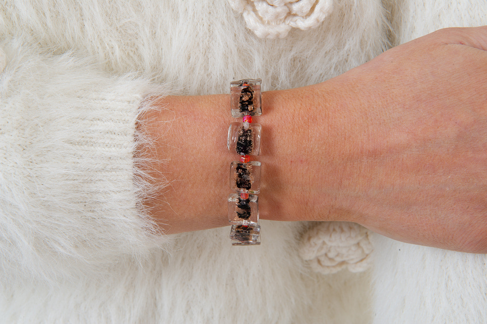 Square Beads Bronze Bracelet