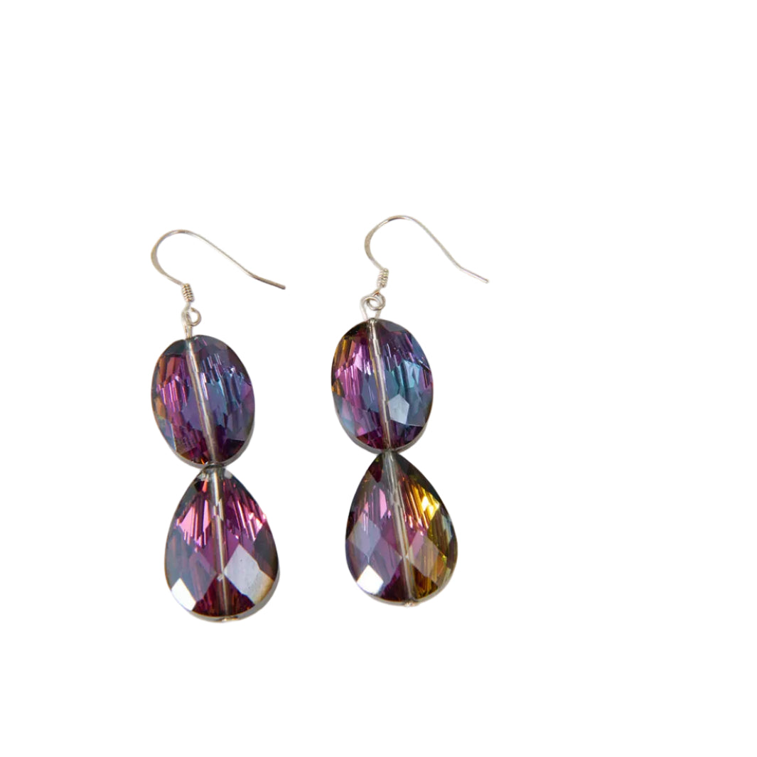 Oval on Teardrop Earrings