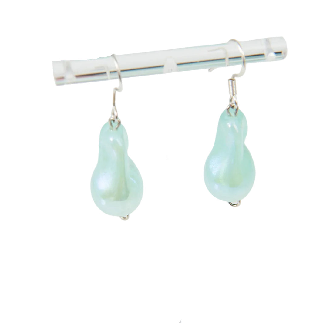 Pear Aqua Earrings
