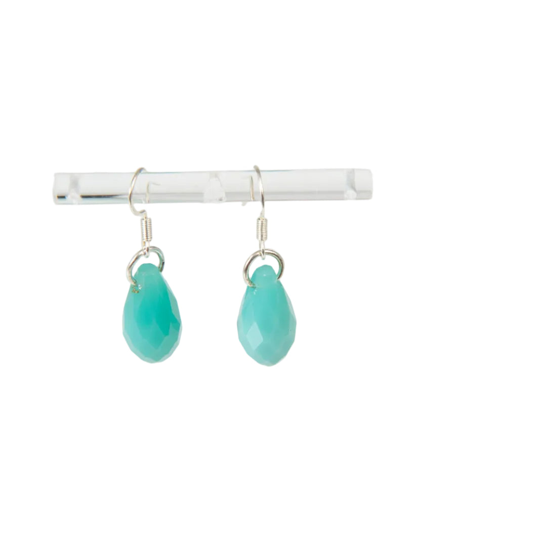 Green Turquoise Teardrop Earrings