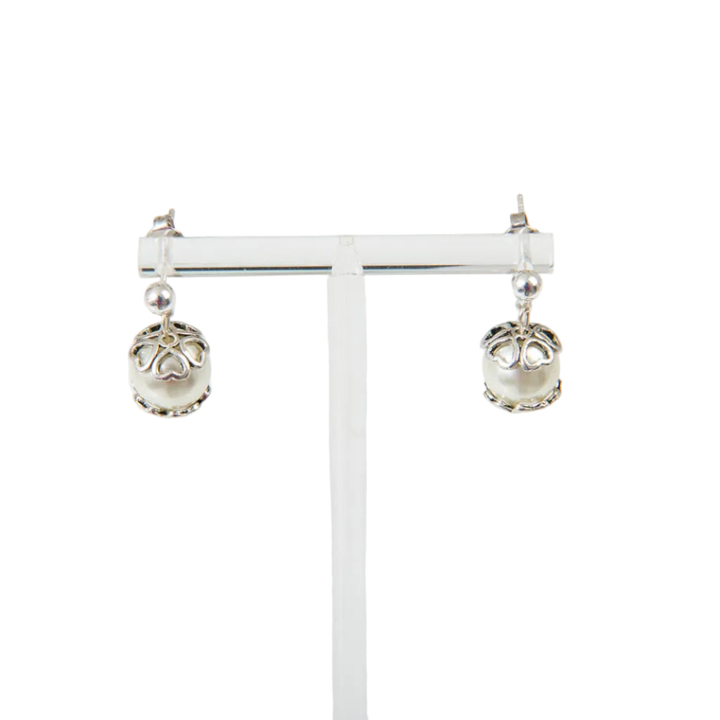Decorative Drop Pearl Earrings
