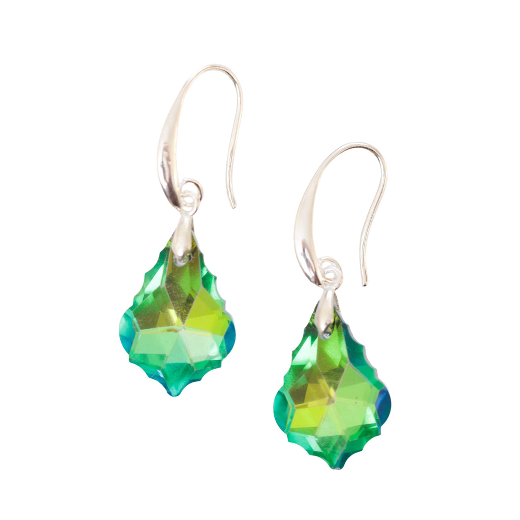 Green Crystal Earrings