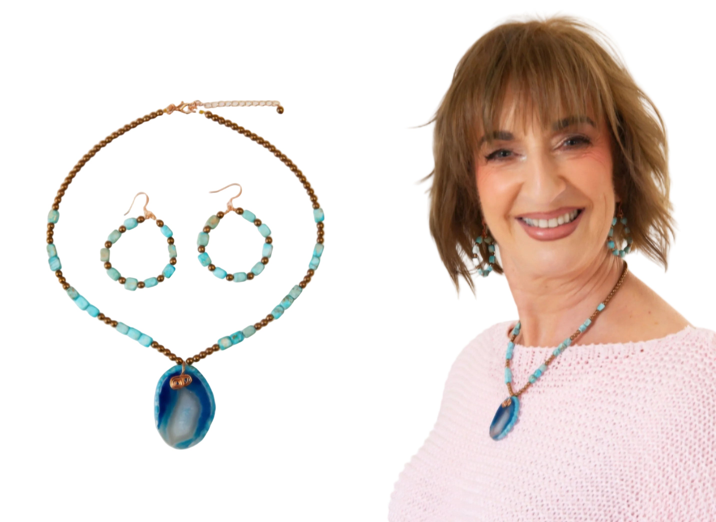 Earthy Aqua Earrings