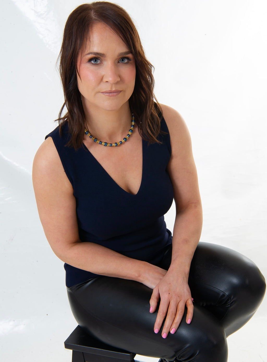 Navy Pearl Necklace