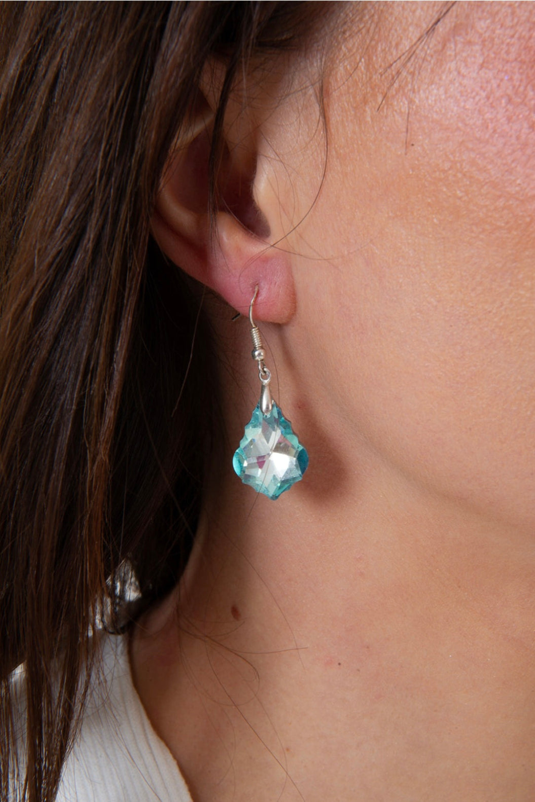 Aqua Crystal Earrings