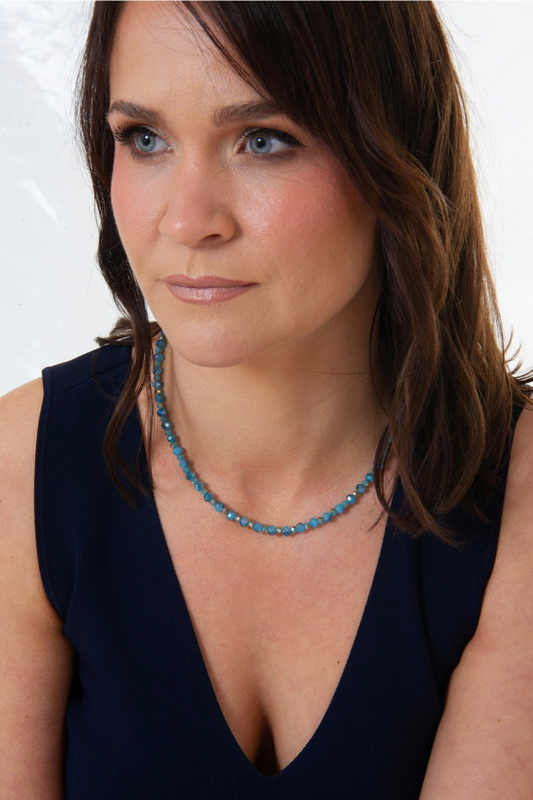 Two in One Soft Blue Necklace