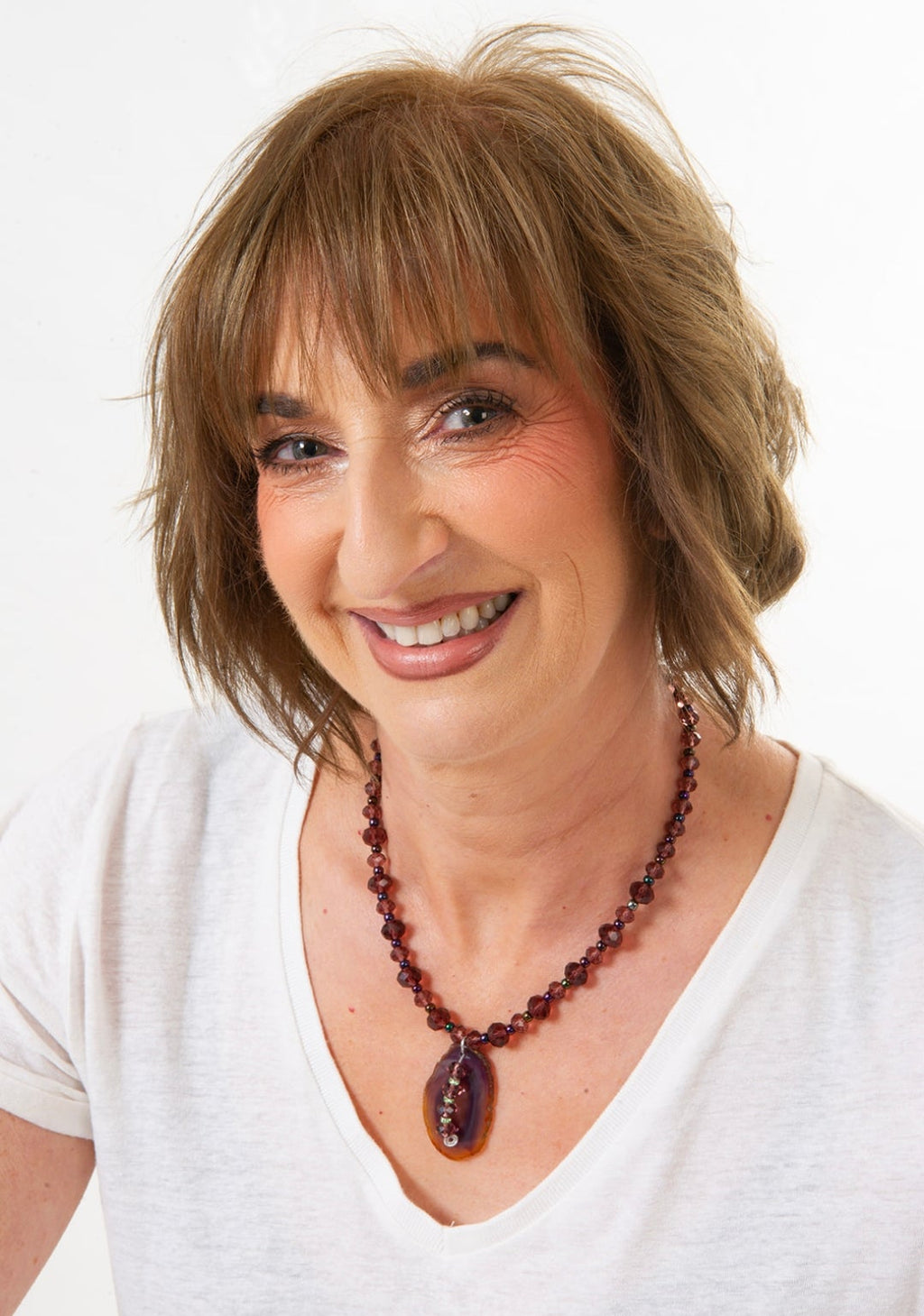 Plum Crystal Necklace